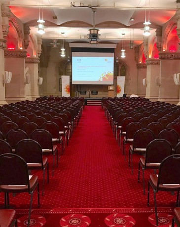 A large hall where a WIG event is being held