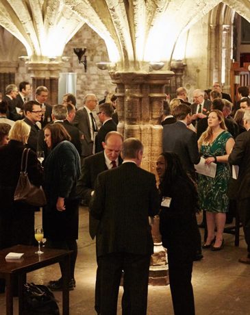 Professionals networking at a WIG event