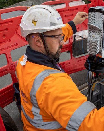 An engineer working on infrastructure